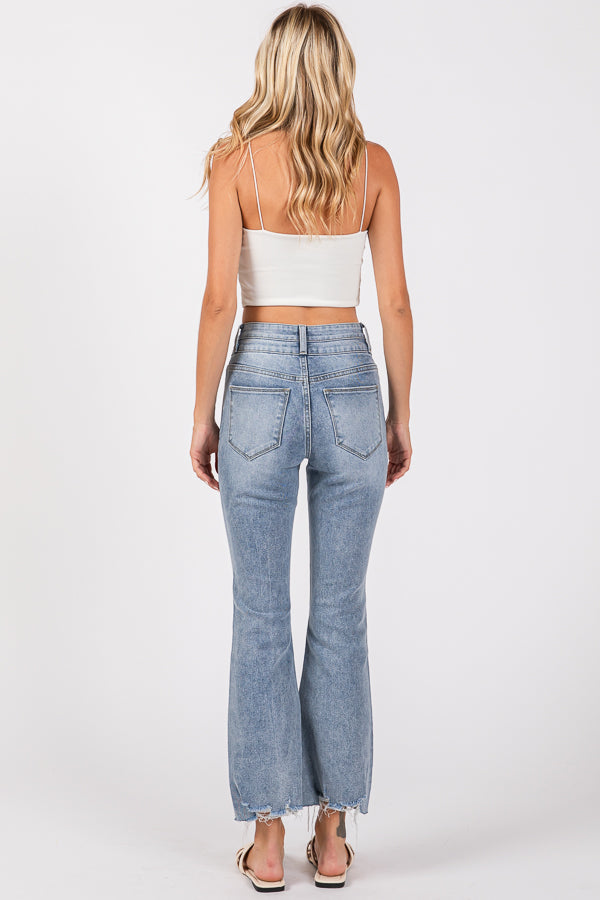 Women&#39;s Flare Jeans Mid Waisted Wide Leg Jeans