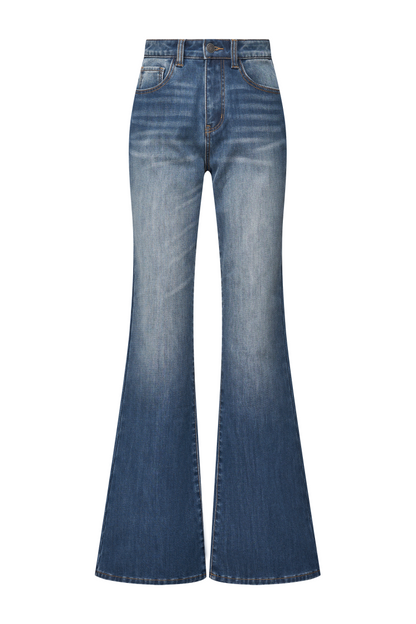 High Waisted Slim Flare Jeans