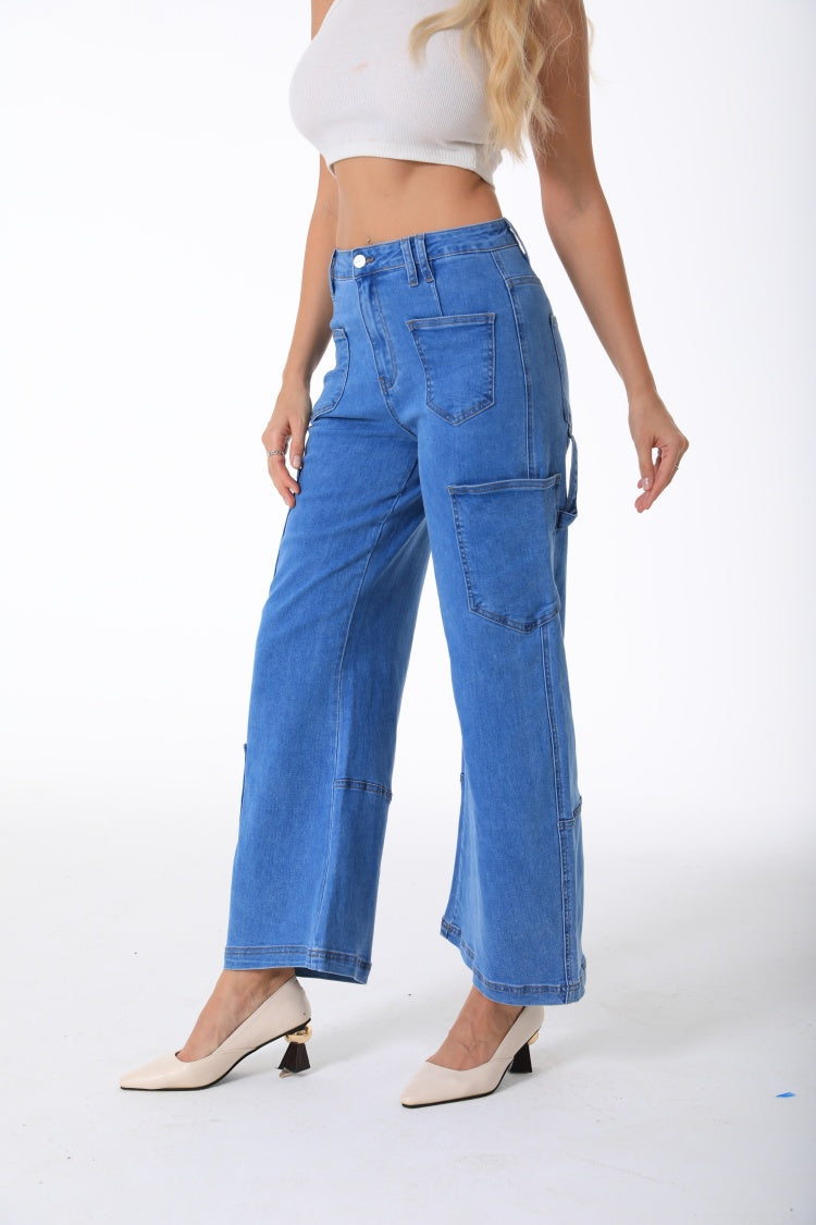 Wide Leg Jeans for Women Trendy Mid Waisted Baggy Flare Jeans