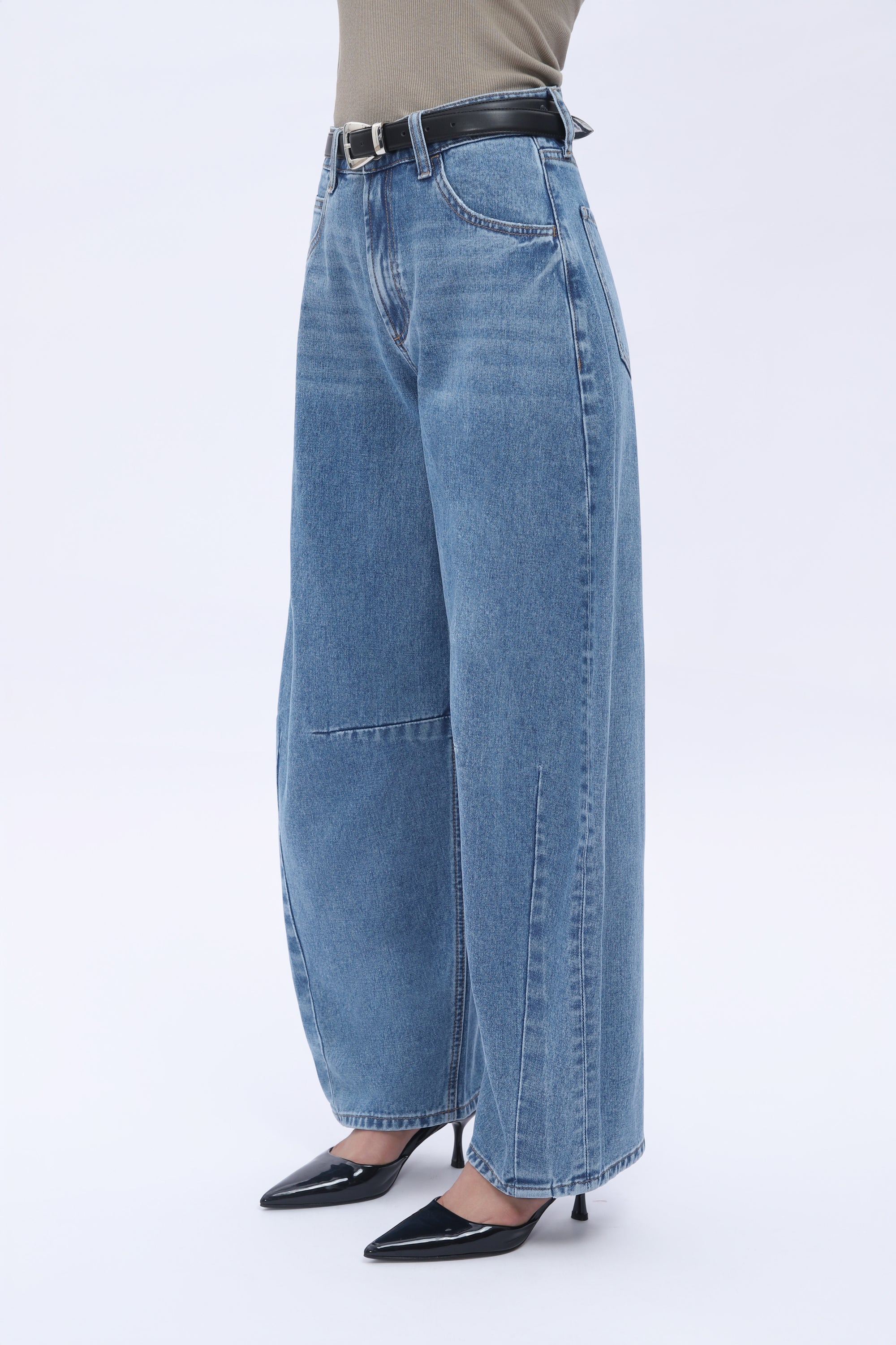 ONESO High Waist Vintage Loose Wide Leg Jeans