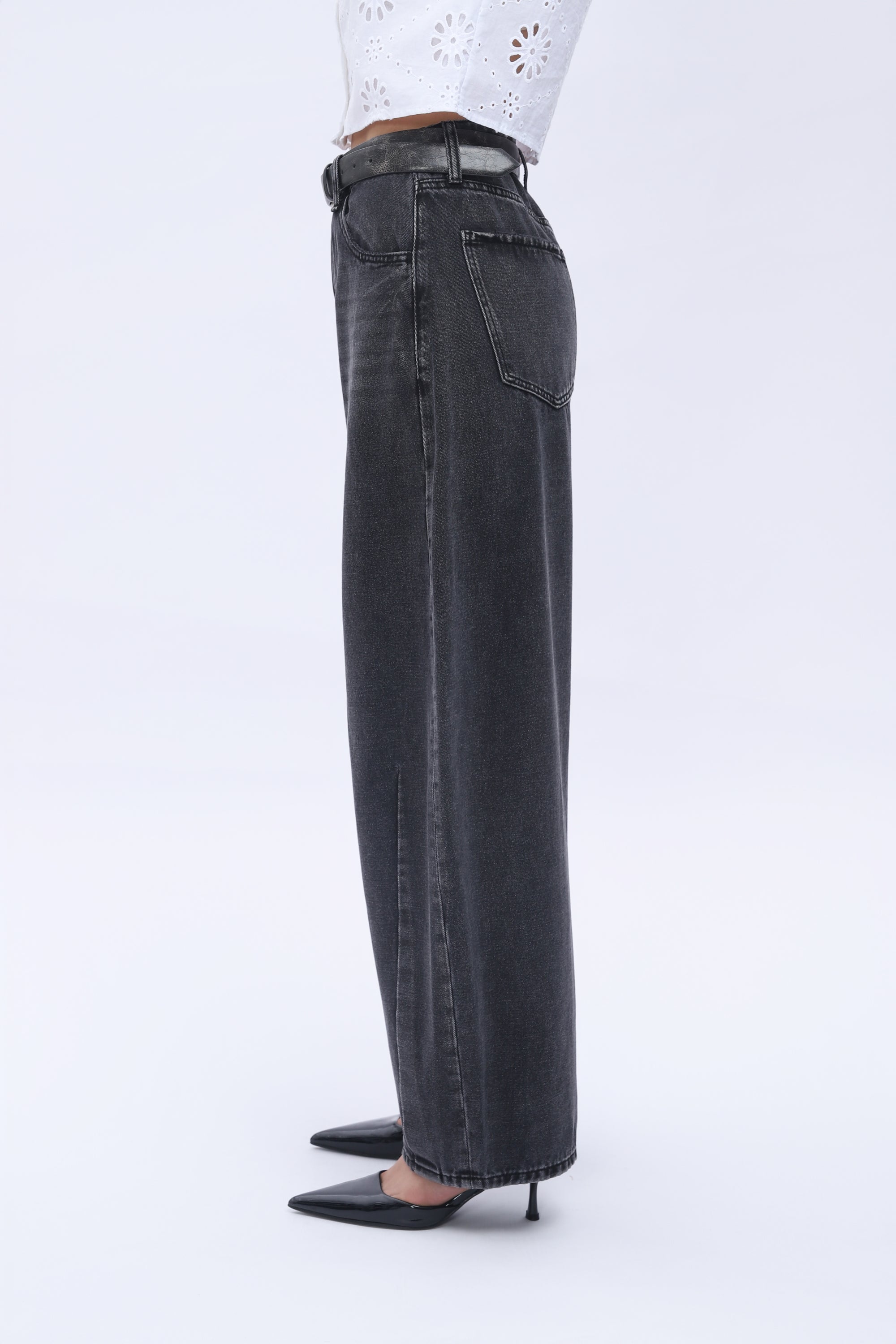 ONESO High Waist Vintage Loose Wide Leg Jeans
