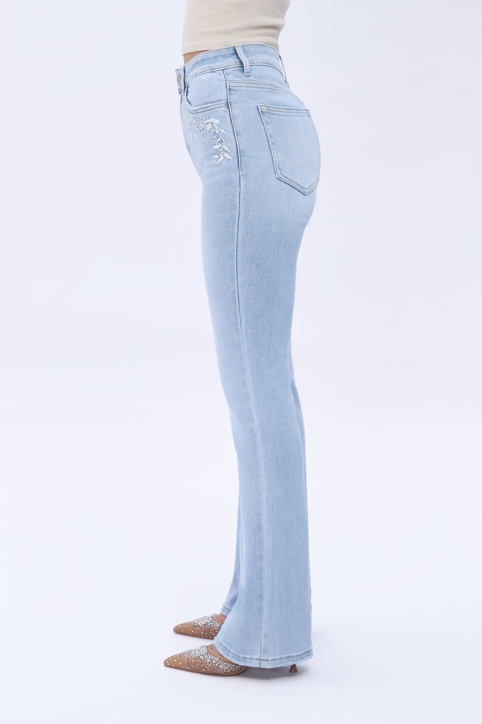 ONESO Women&#39;s Straight Leg Jeans High Stretchy Mid Rise Trendy Straight Leg Jeans Classic Fit Denim Jeans for Women