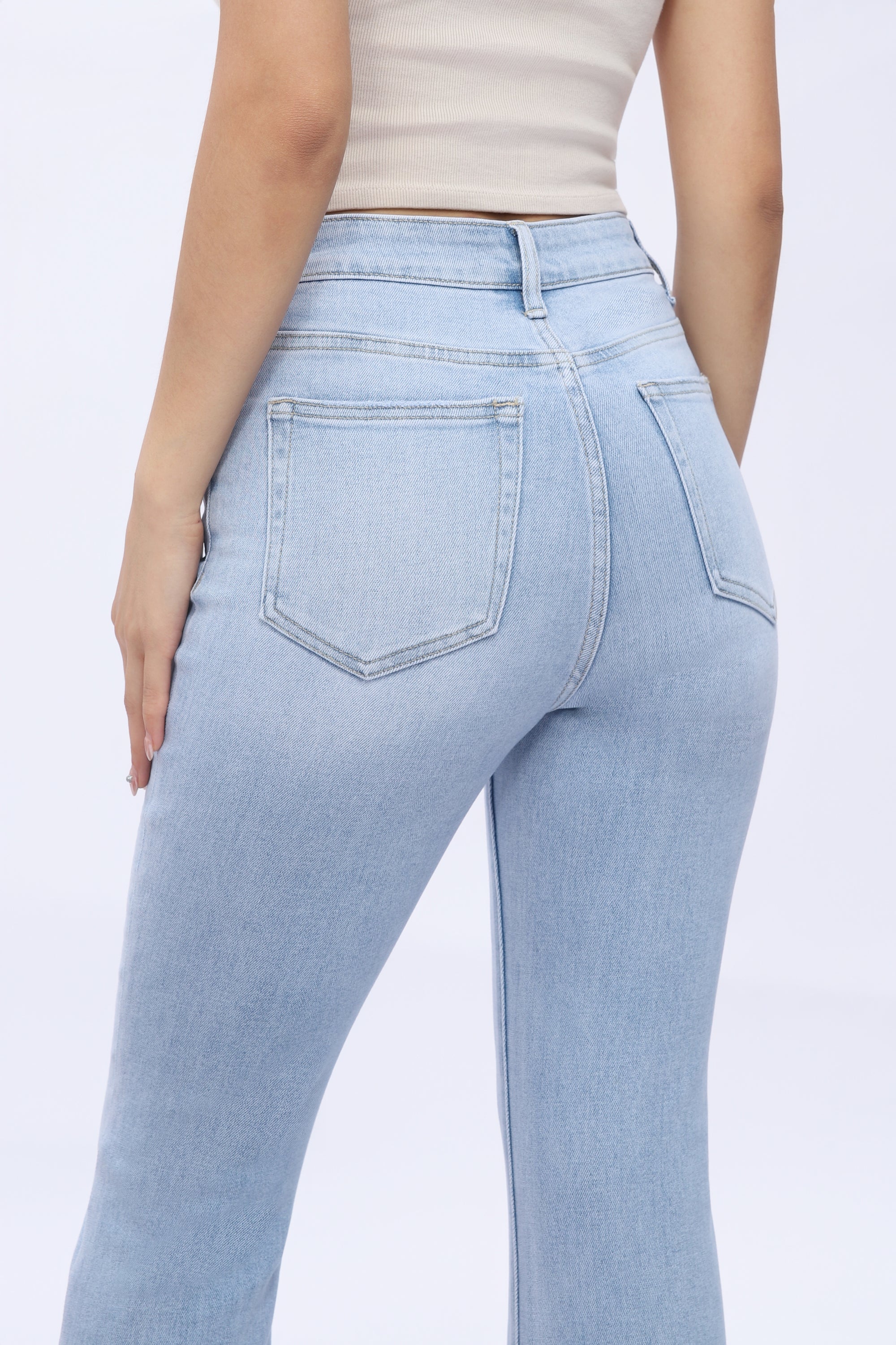 ONESO Women&#39;s Straight Leg Jeans High Stretchy Mid Rise Trendy Straight Leg Jeans Classic Fit Denim Jeans for Women