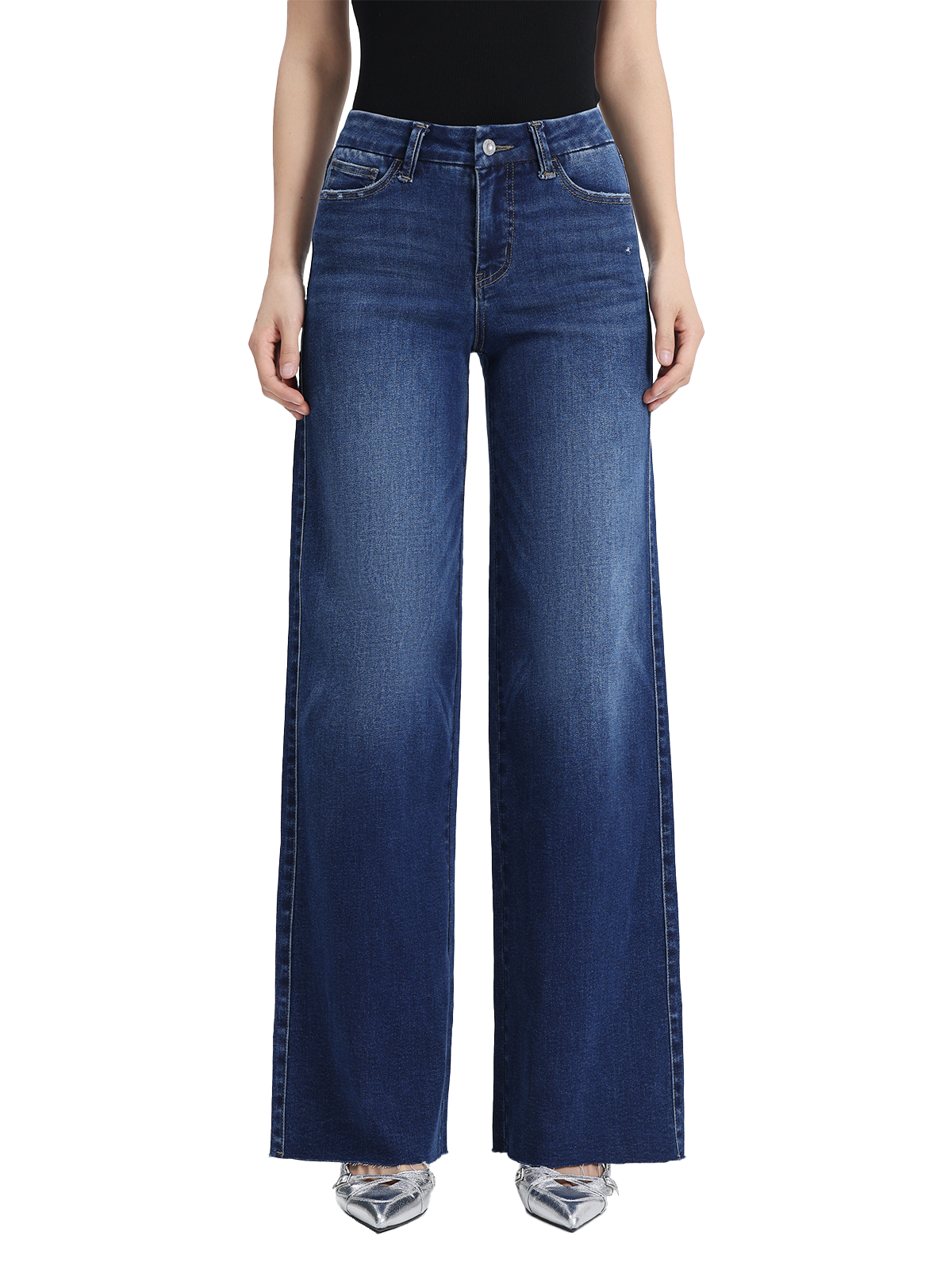 ONESO Mid Rise Wide Leg Jeans