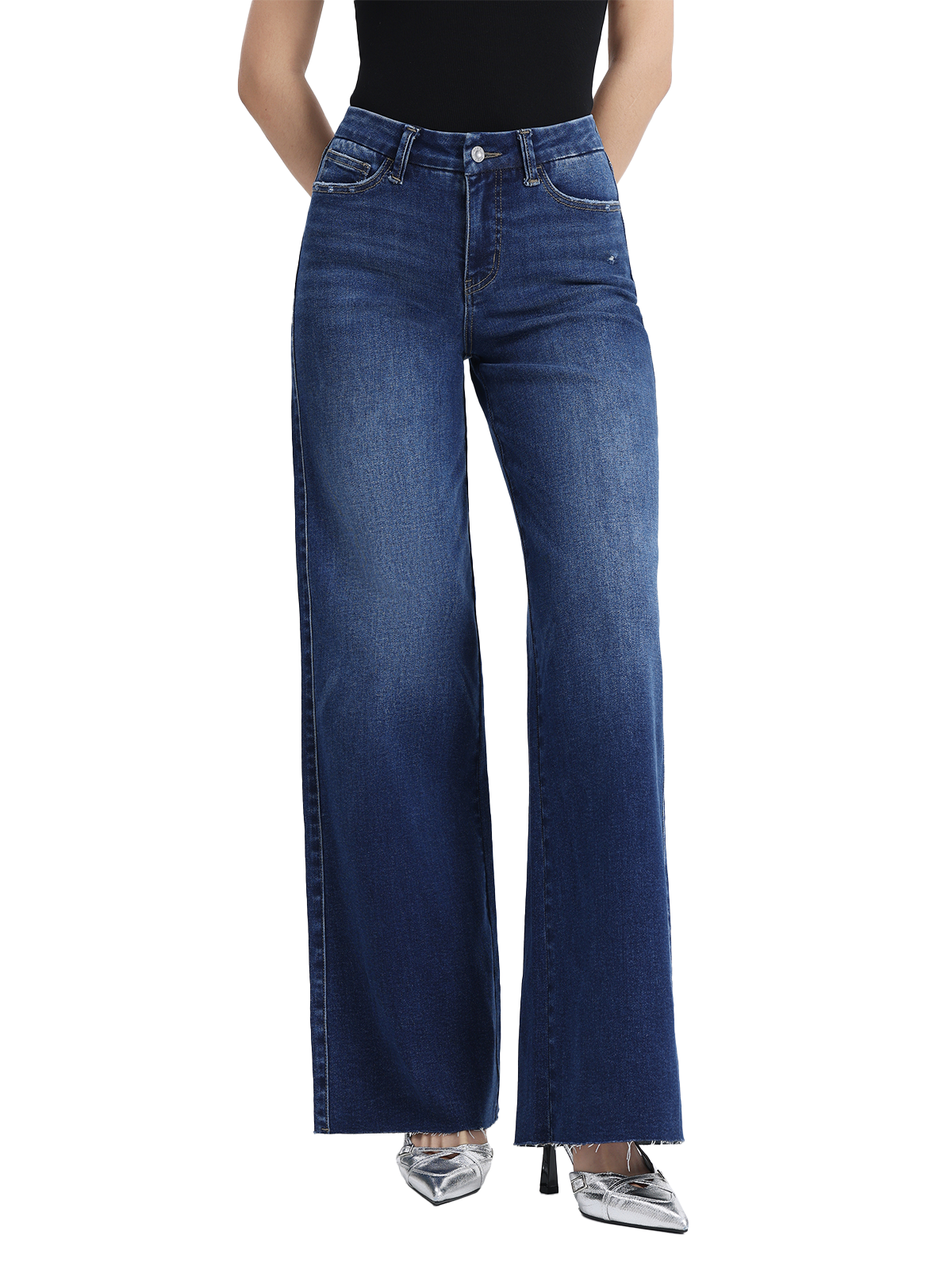 ONESO Mid Rise Wide Leg Jeans