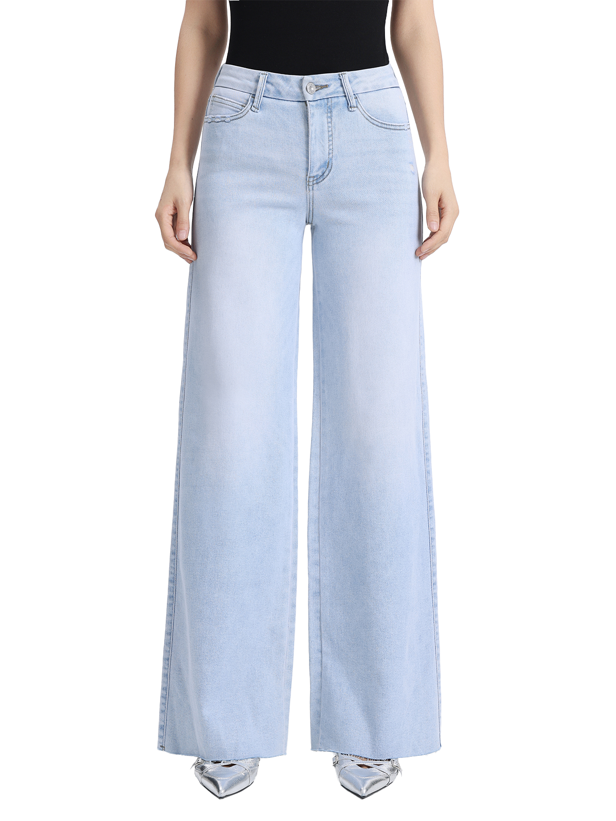 ONESO Classic Mid Rise Wide Leg Jeans