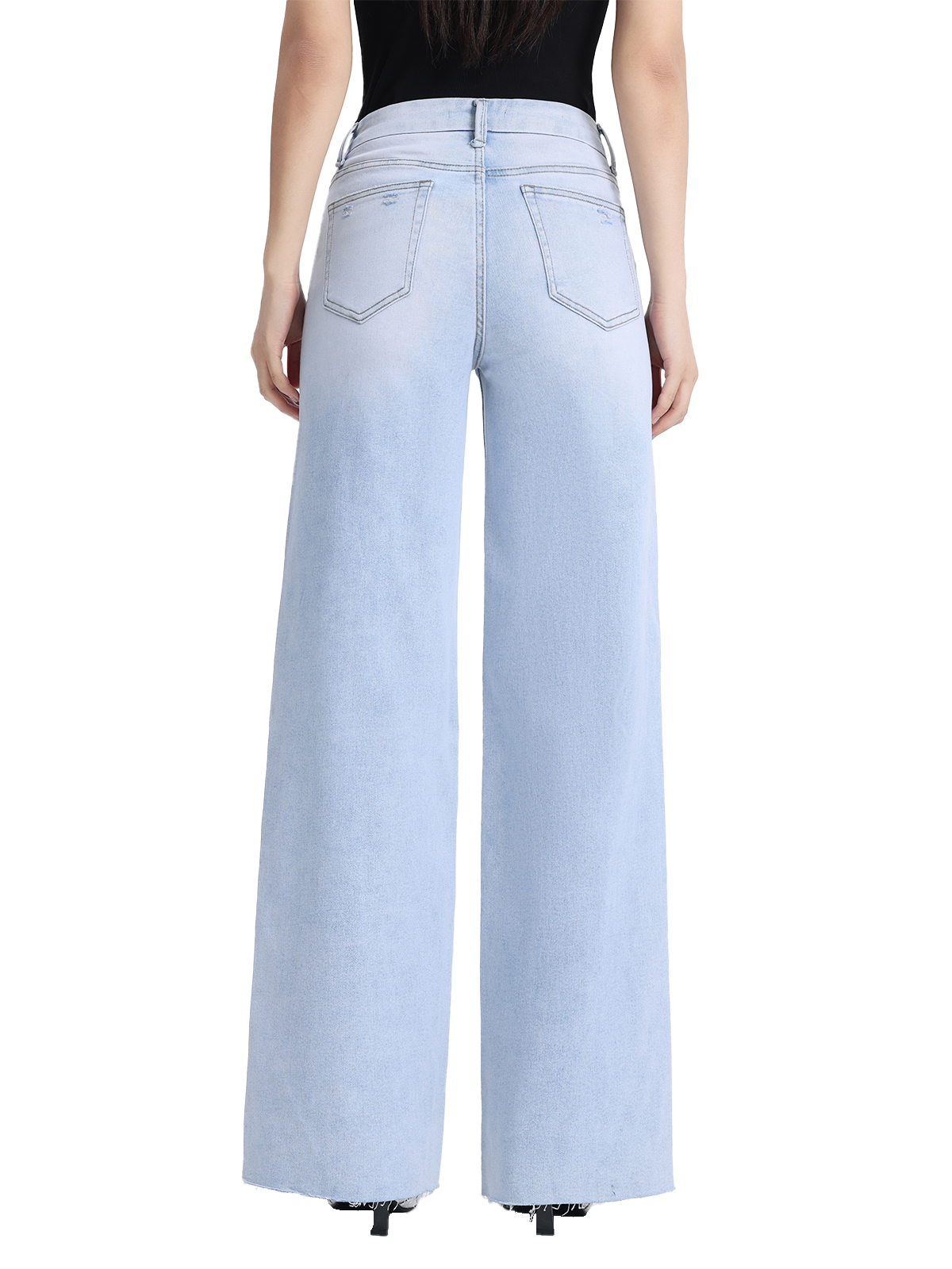 ONESO Classic Mid Rise Wide Leg Jeans
