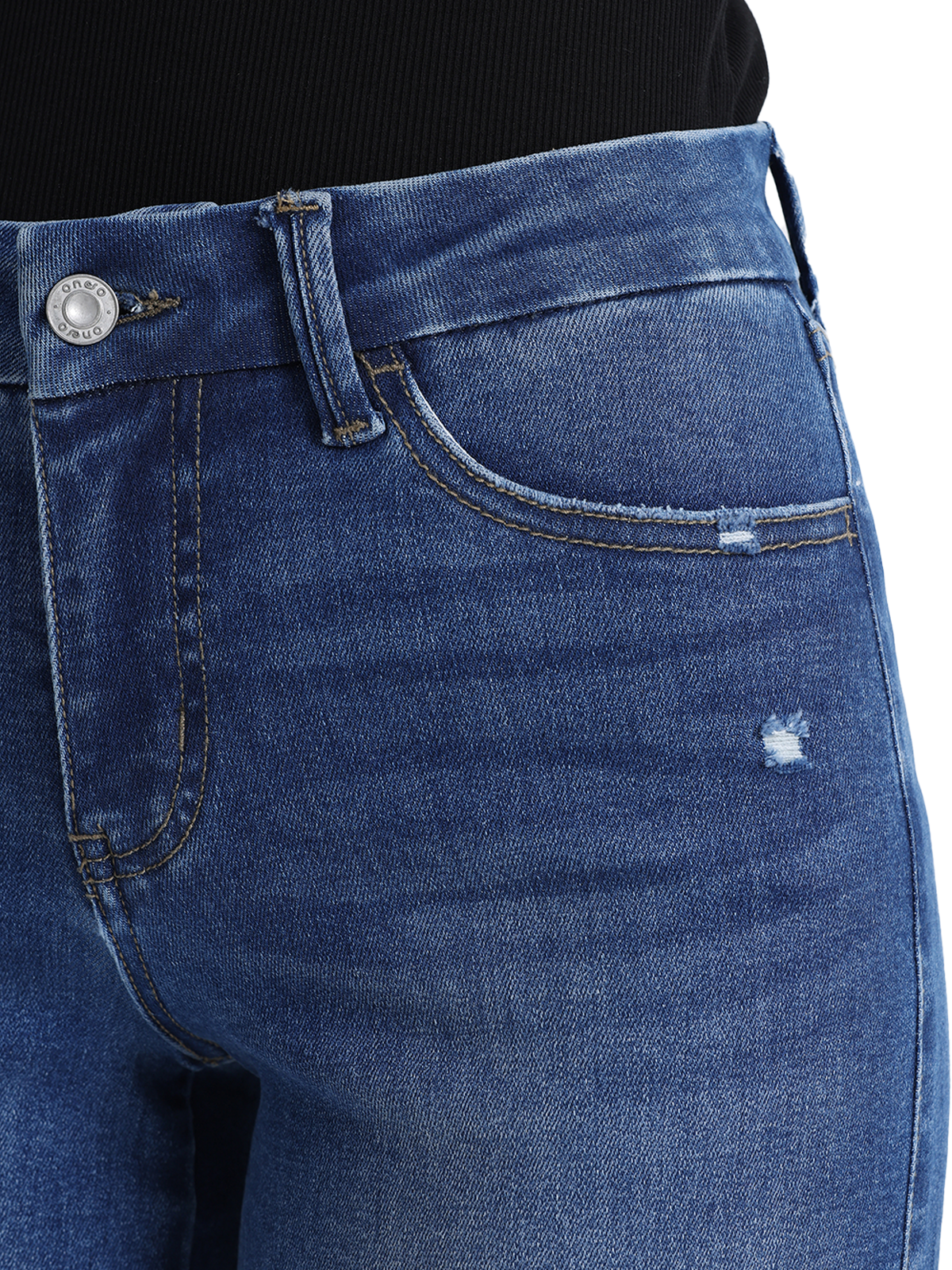 ONESO Women Mid Rise Vintage Wide Leg Jeans