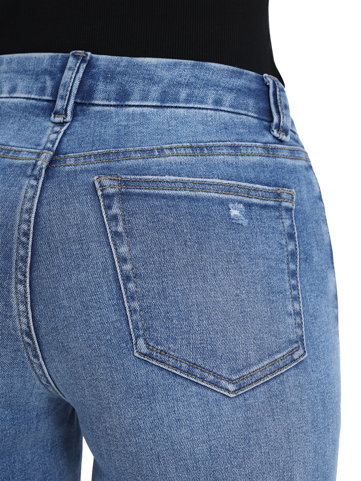ONESO Stretchy Wide Leg BBL Baggy Jeans Mid-Low Waist Distressed Raw Hem Denim Pants