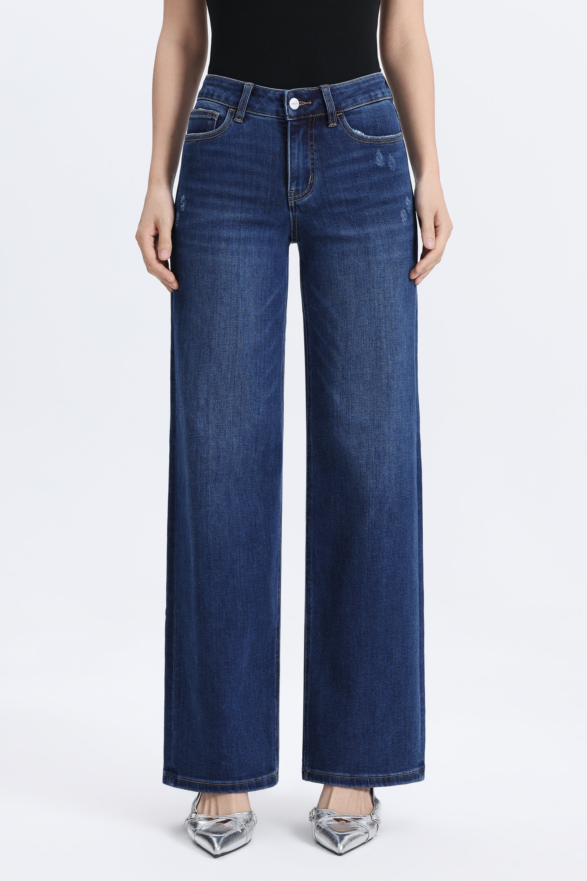 ONESO Effortless Coastal Mid Rise Wide Leg Jeans – Petite &amp; Tall
