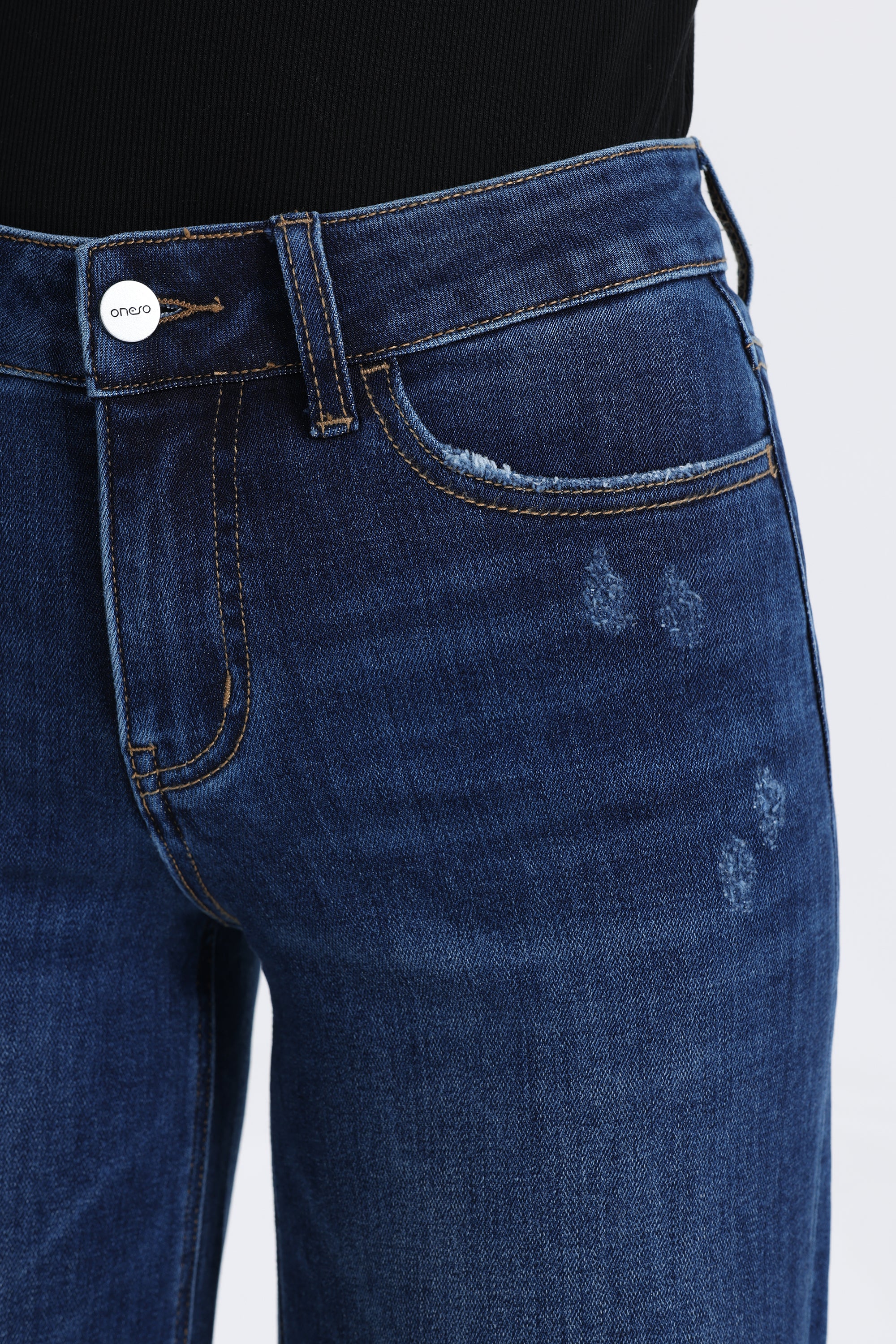 ONESO Effortless Coastal Mid Rise Wide Leg Jeans – Petite &amp; Tall