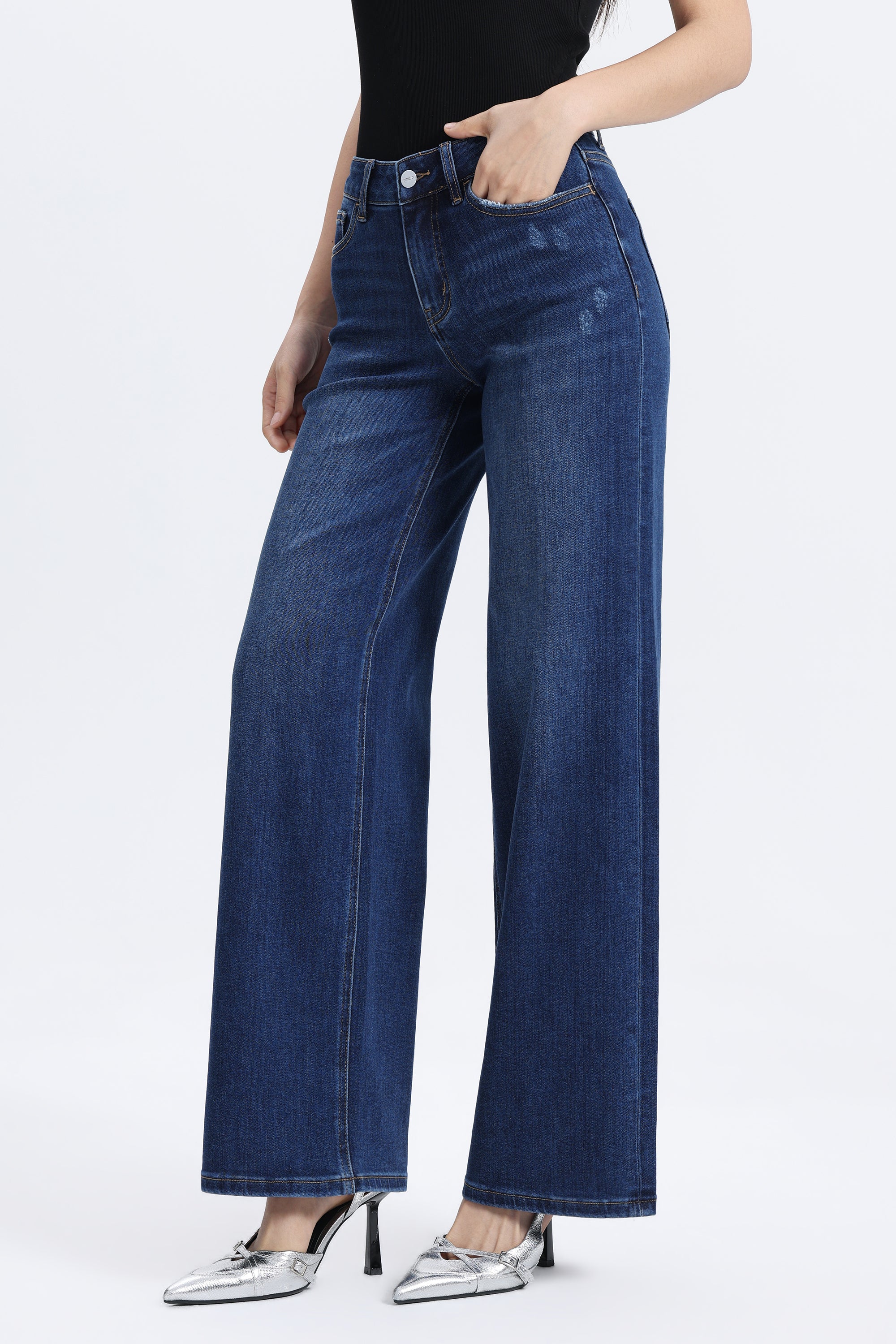 ONESO Effortless Coastal Mid Rise Wide Leg Jeans – Petite &amp; Tall