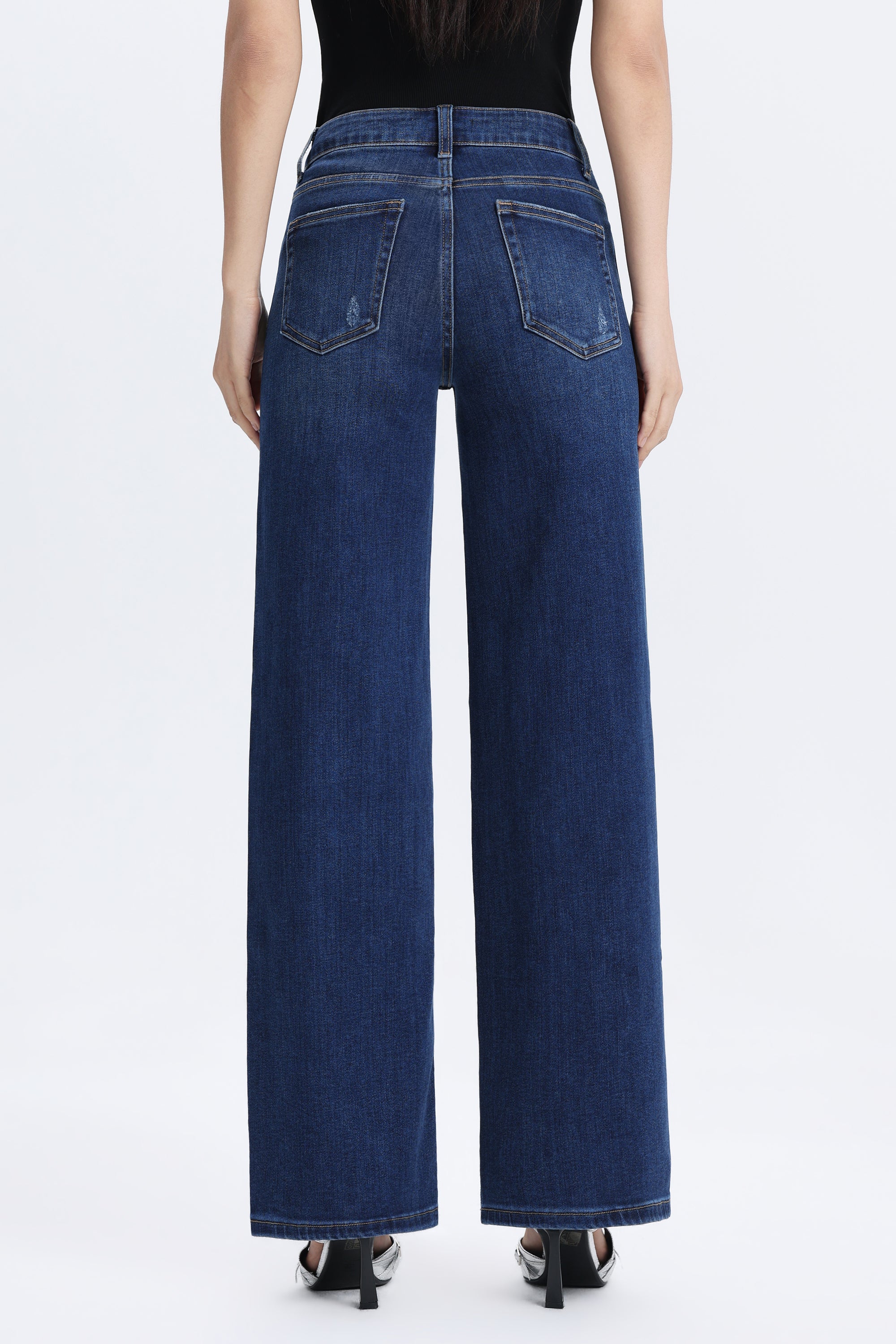 ONESO Effortless Coastal Mid Rise Wide Leg Jeans – Petite &amp; Tall