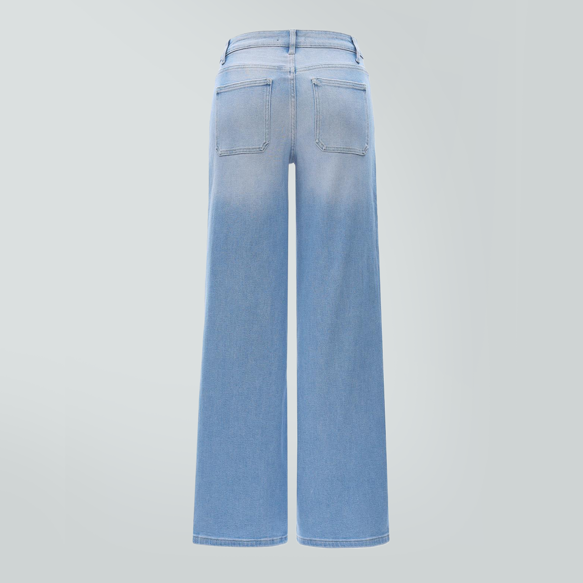 ONESO  Wide Leg BBL Jeans for Women Trendy Loose Stretchy Mid Low Rise Butts Lifting Baggy Jeans