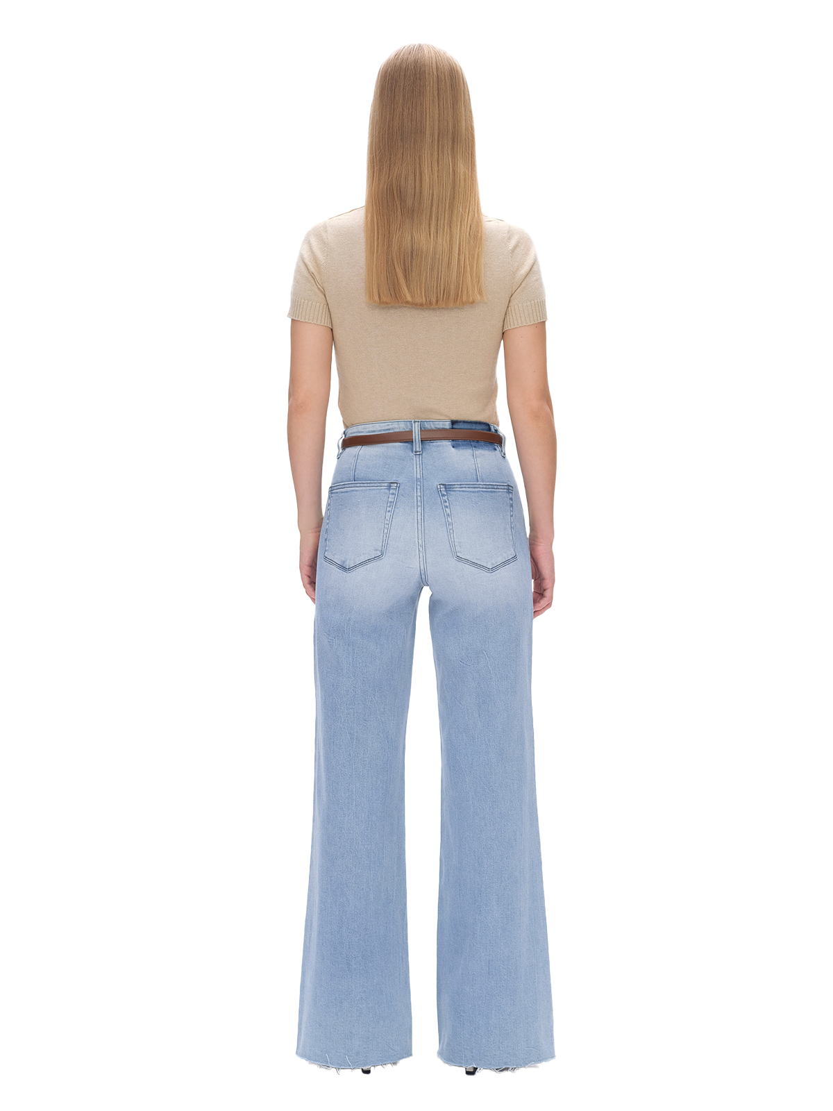 ONESO High Waist Light Blue Wide Leg Jeans