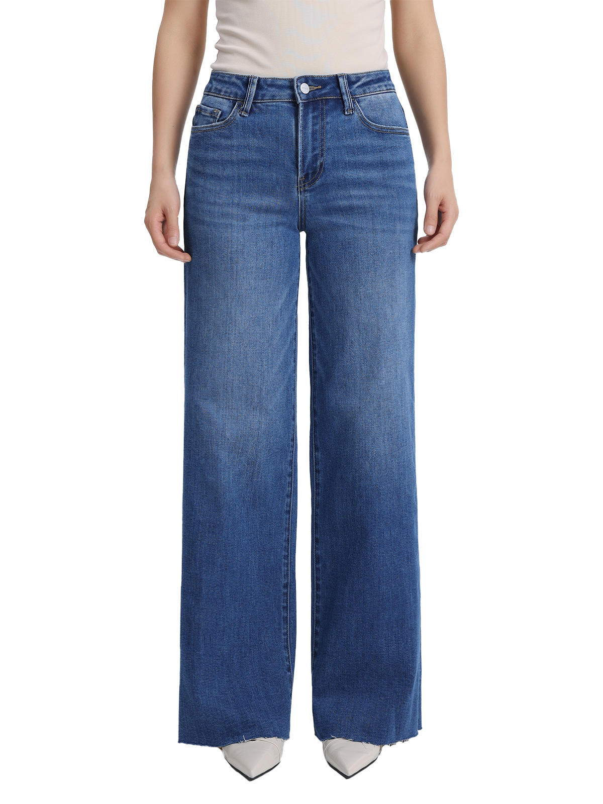 ONESO Chic High Rise Wide Leg Jeans