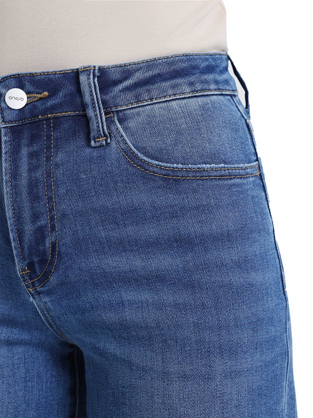ONESO Chic High Rise Wide Leg Jeans
