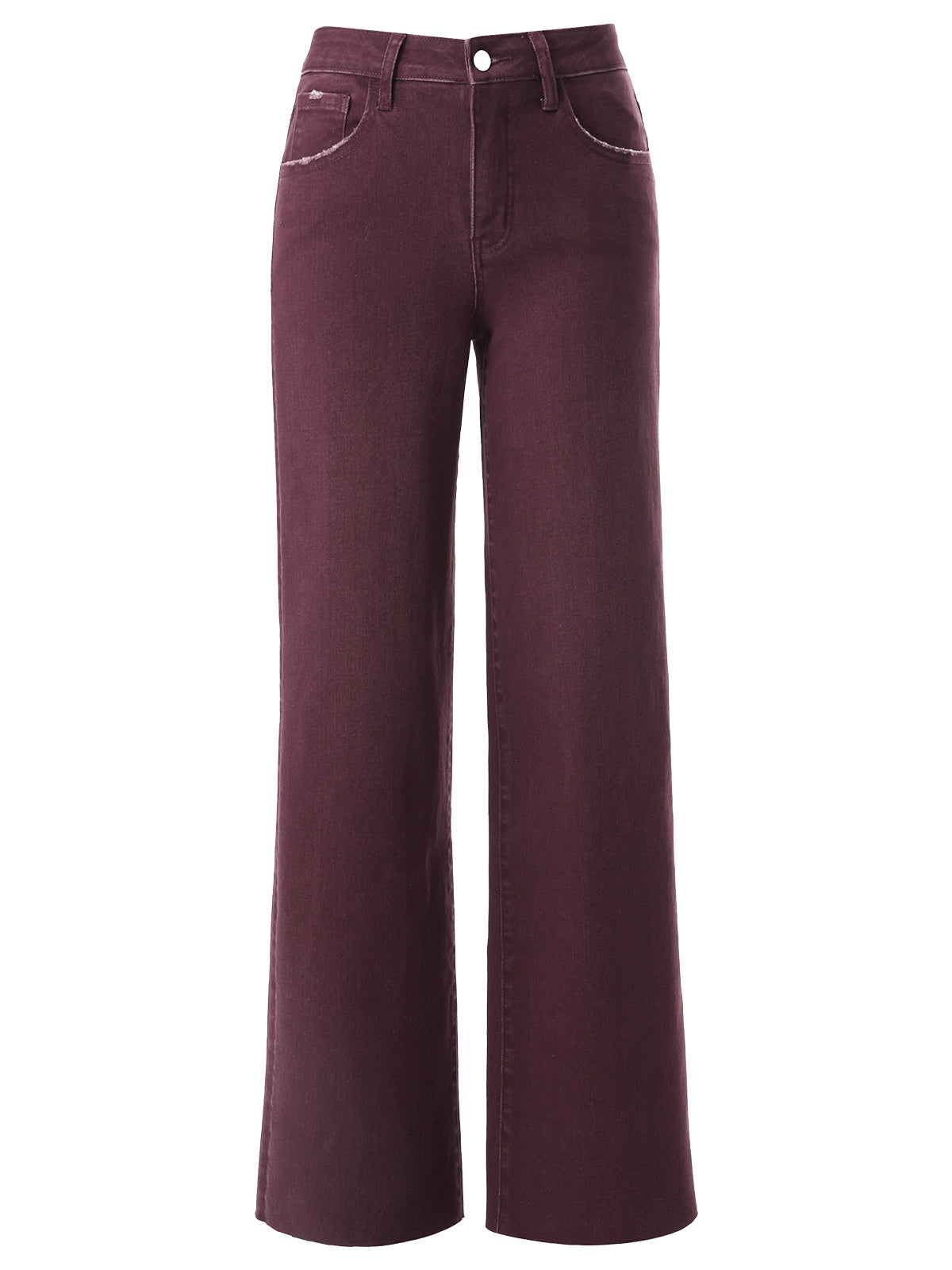ONESO High Rise Burgundy Wide Leg Jeans