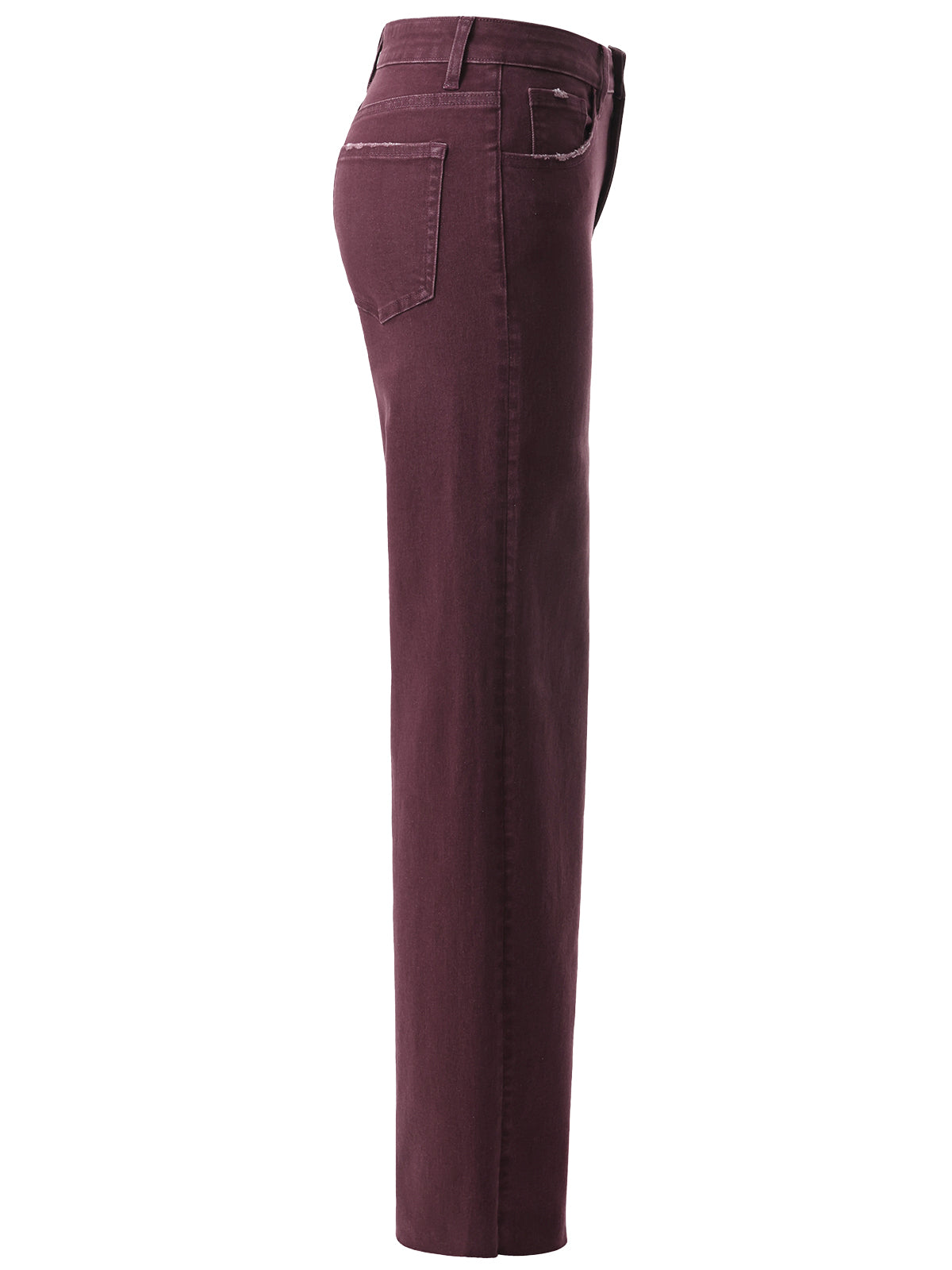 ONESO High Rise Burgundy Wide Leg Jeans