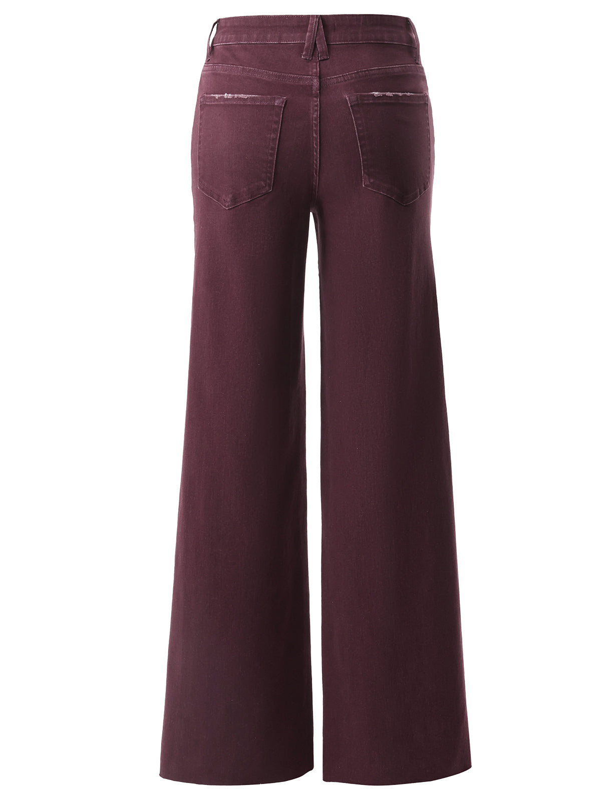 ONESO High Rise Burgundy Wide Leg Jeans