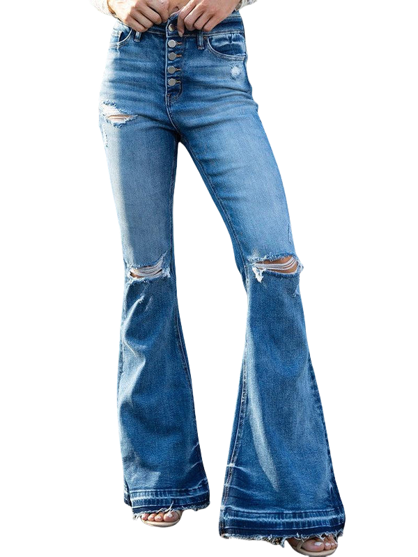 Low Rise Flare Jeans Casual Pants