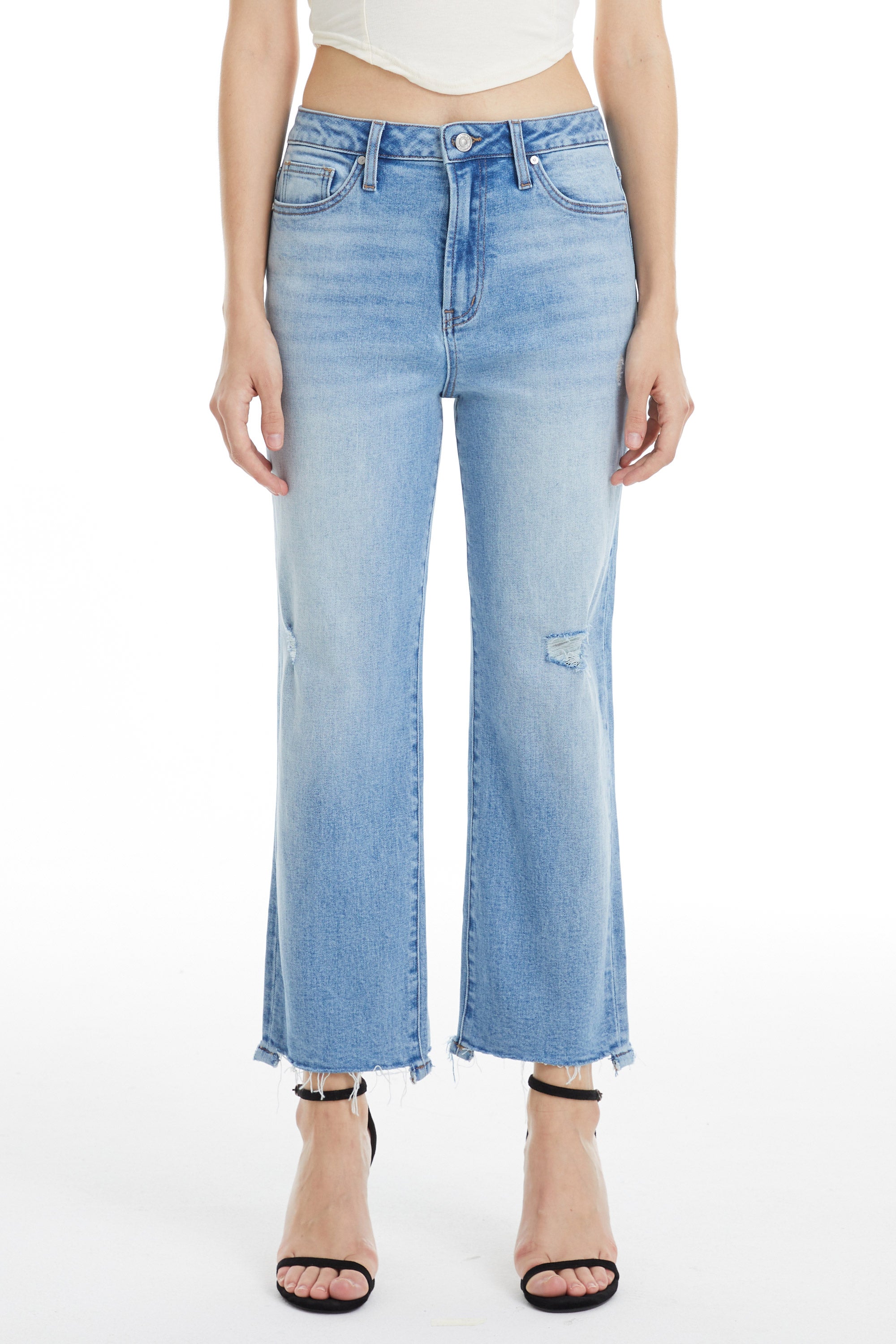 ONESO Women&#39;s Bella High Waist Straight Leg Jeans