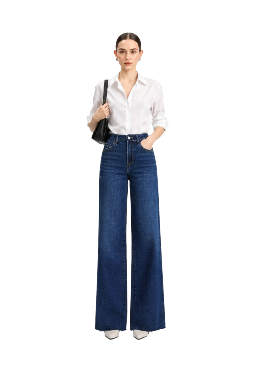 ONESO Chic High Rise Wide Leg Jeans